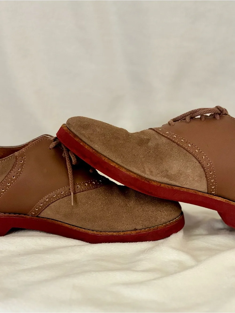 G.H. Bass & Co. Two-Tone Brown Oxford with Red Sole